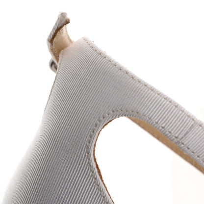Jimmy Choo Grosgrain Asymmetric Mesh Fascinator Aveline 100 Bow Sandals 41 Latte 9 of 11