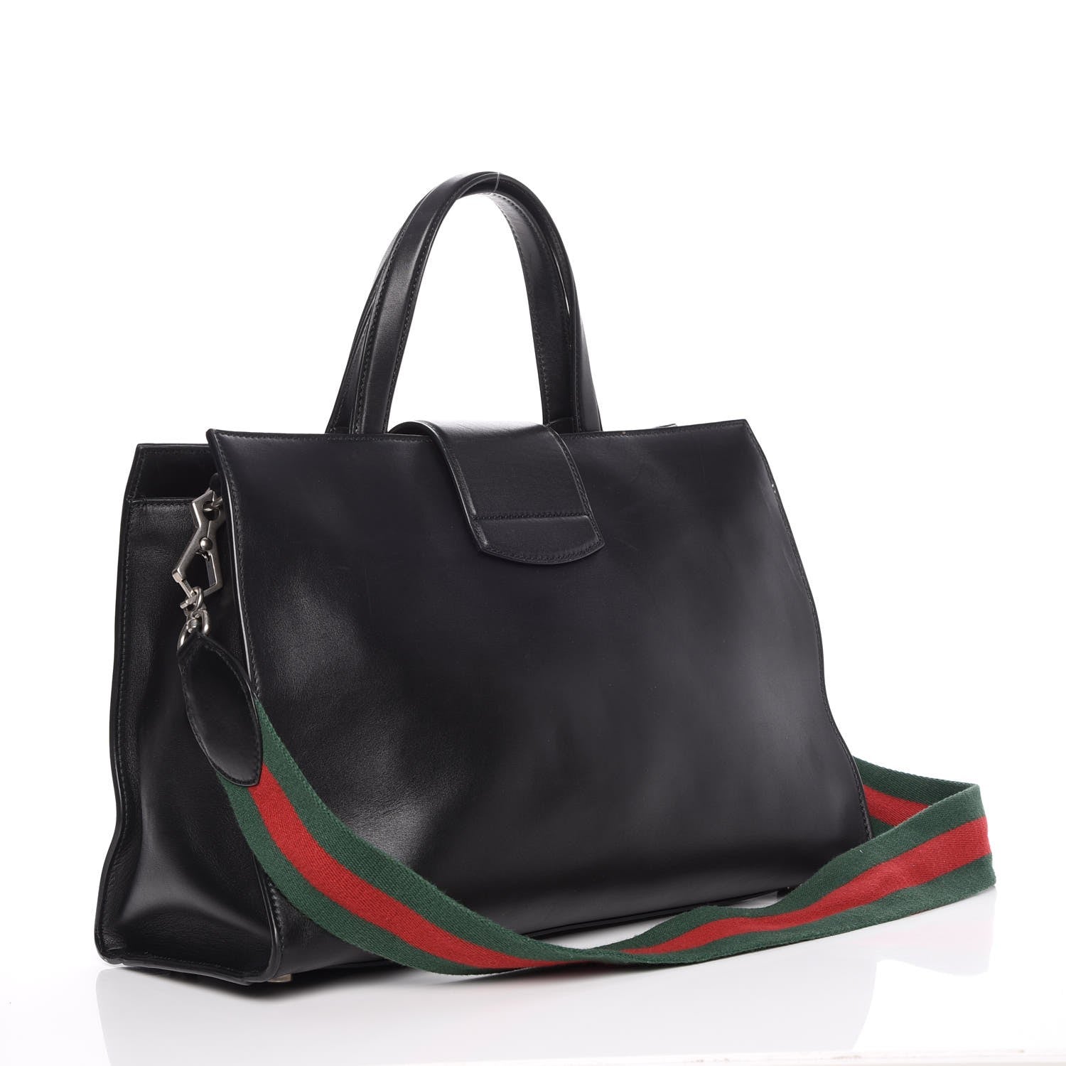 Gucci Calfskin Web Stripe Large Dionysus Tote Bag Black 17 of 34