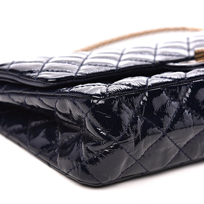 Chanel Distressed Patent Quilted 2.55 Reissue 226 Flap Navy 7 of 14
