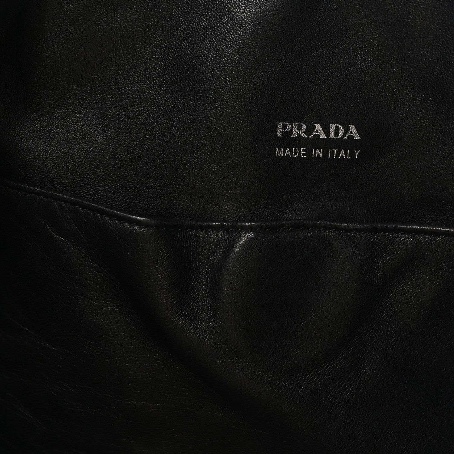 Prada Tessuto Nylon Calfskin Grommet Tote Black 5 of 8