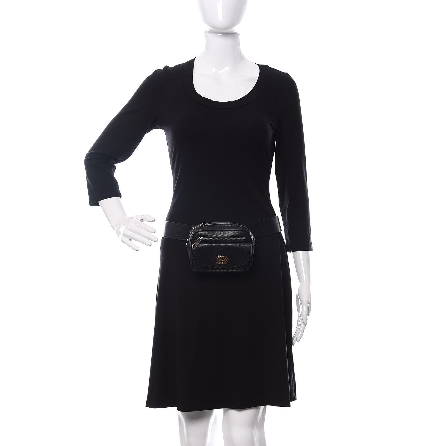 Gucci Fluffy Calfskin Mini Morpheus Belt Bag 90 36 Black 2 of 11