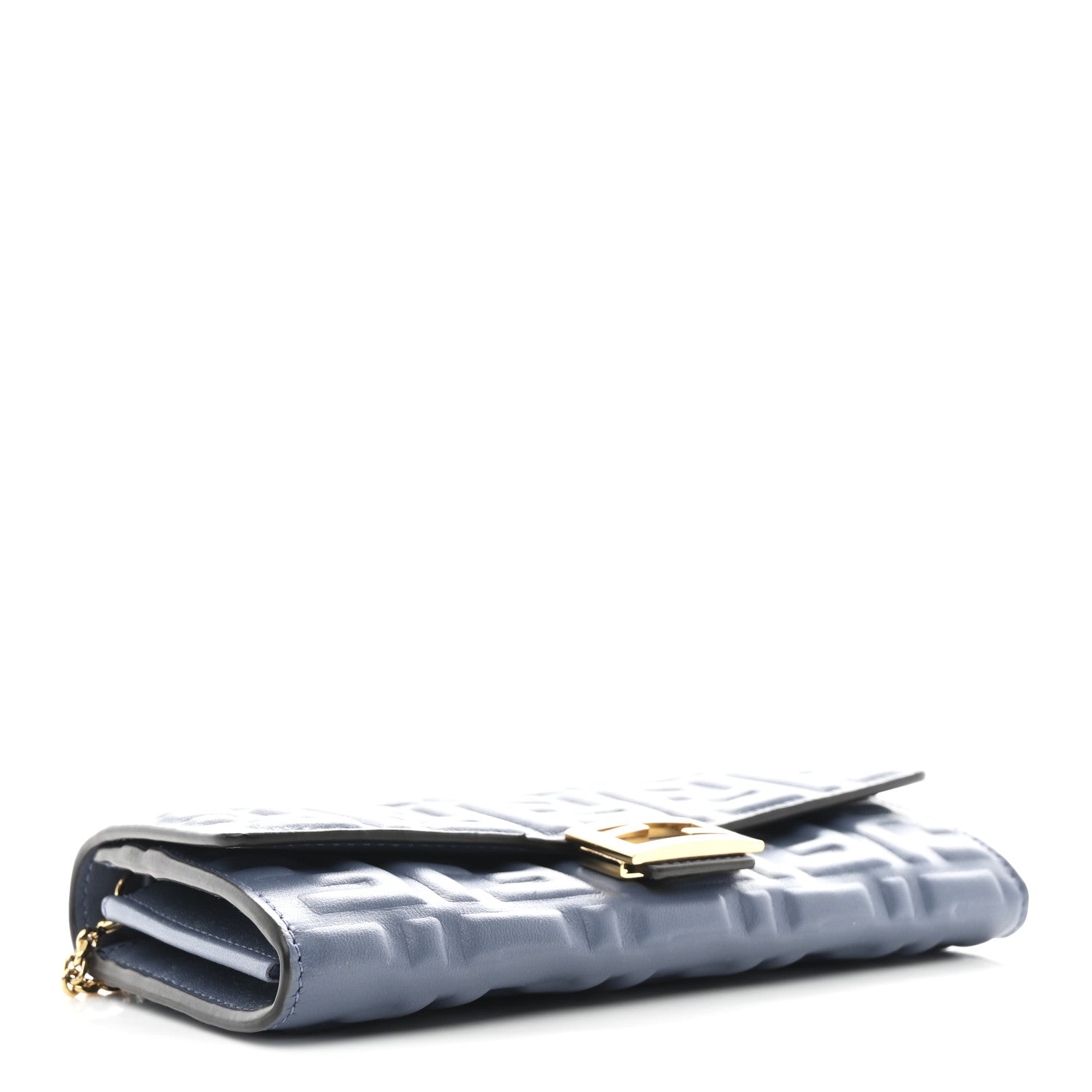 Fendi Nappa Matisse FF Embossed Continental Wallet On Chain Mirto 4 of 11