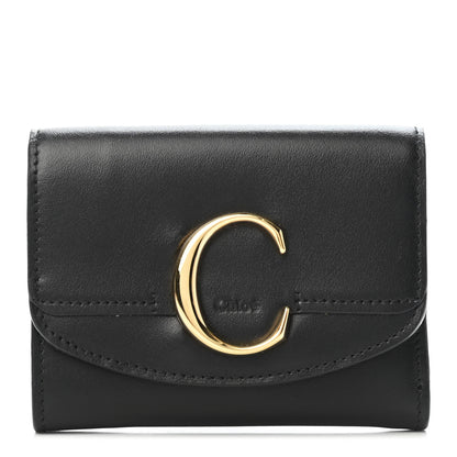 Chloe Shiny Calfskin C Small Wallet Black 1 of 4