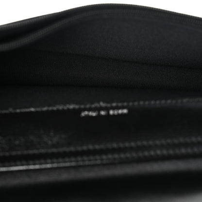 Chanel Shiny Lambskin Flap Clutch With Chain So Black 5 of 11