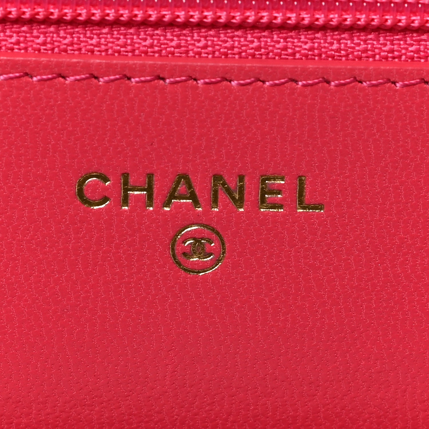 Chanel Lambskin Quilted Chanel 19 Wallet On Chain WOC Dark Pink 6 of 9