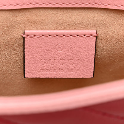 Gucci Azalea Calfskin Enamel Matelasse Diagonal Super Mini Torchon GG Marmont Shoulder Bag New Cherry Red Wild Rose 6 of 9