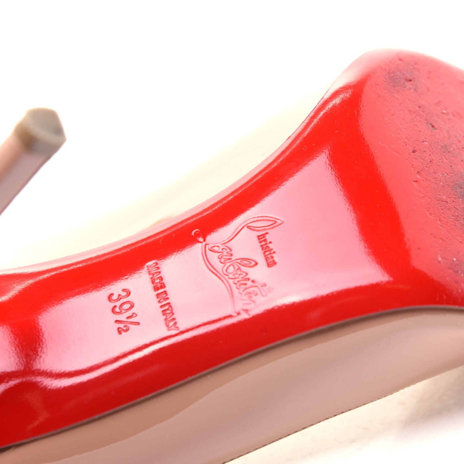 Christian Louboutin Patent Pigalle 100 Pumps 39.5 Nude 9 of 14