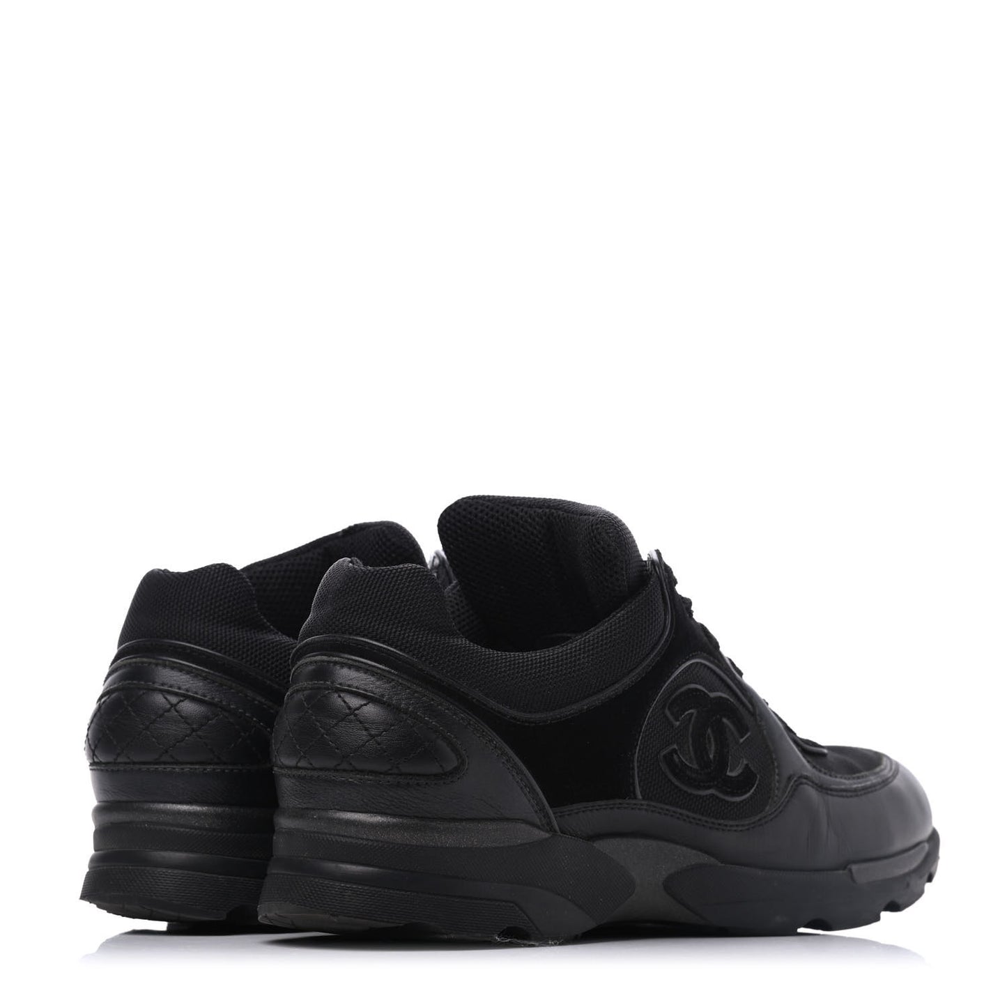 Toile Suede Calfskin CC Sneakers 39 Black