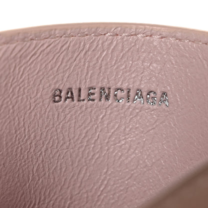Balenciaga Flat Calfskin Logo Cash Rounded Card Holder Light Rose Black 6 of 10