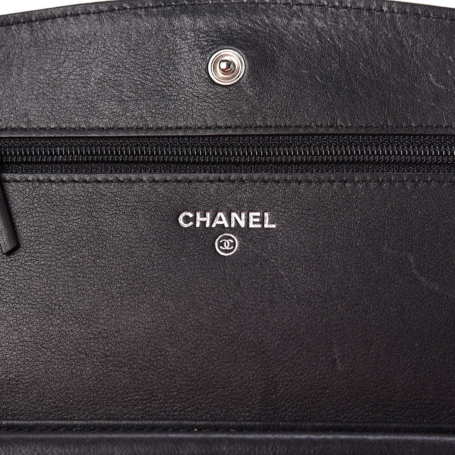 Chanel Caviar Sevruga Wallet On Chain WOC Black 6 of 15