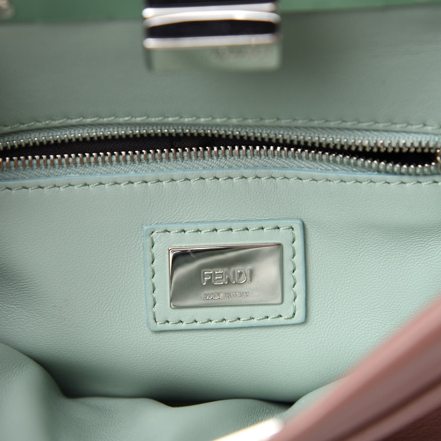 Nappa Colorblock Mini Peekaboo Iconic Satchel English Rose Plaster Oxigen