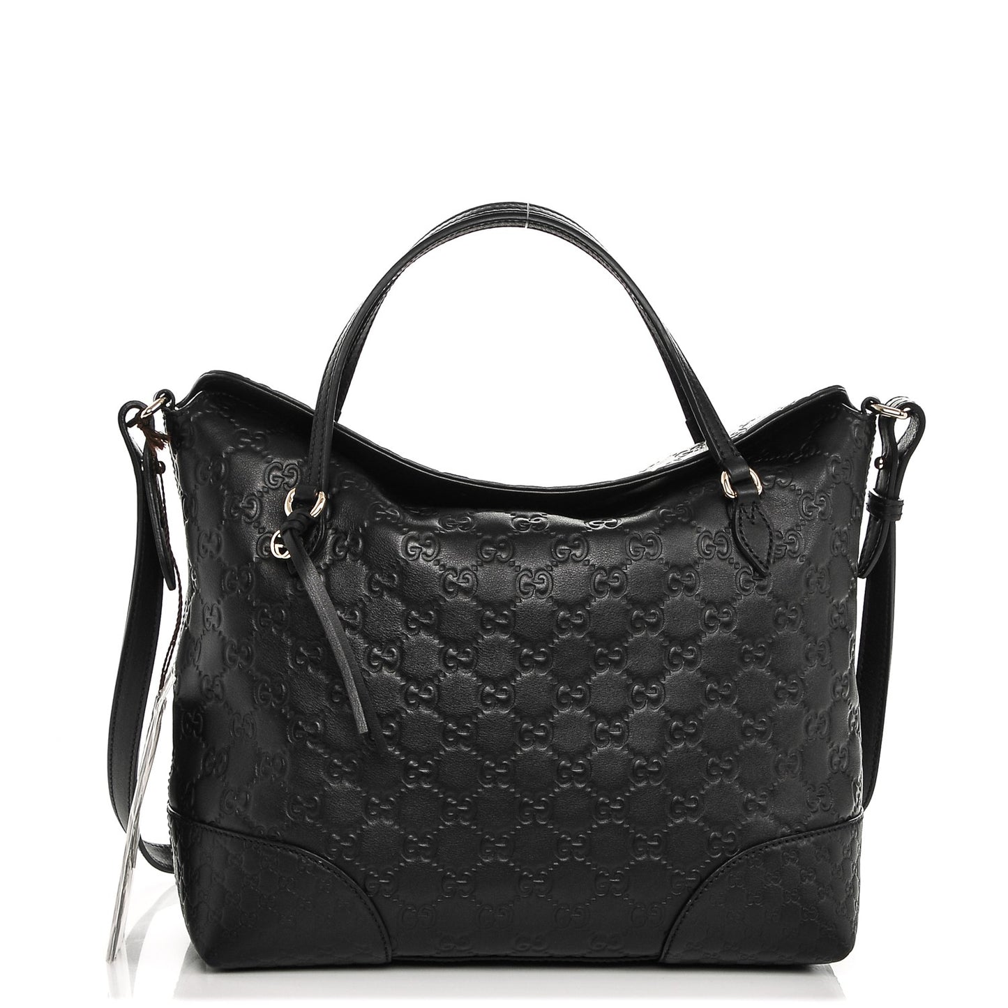 Guccissima Medium Bree Foldover Tote Black