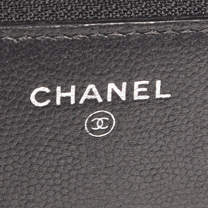 Chanel Caviar Quilted Boy Wallet On Chain WOC So Black 6 of 9