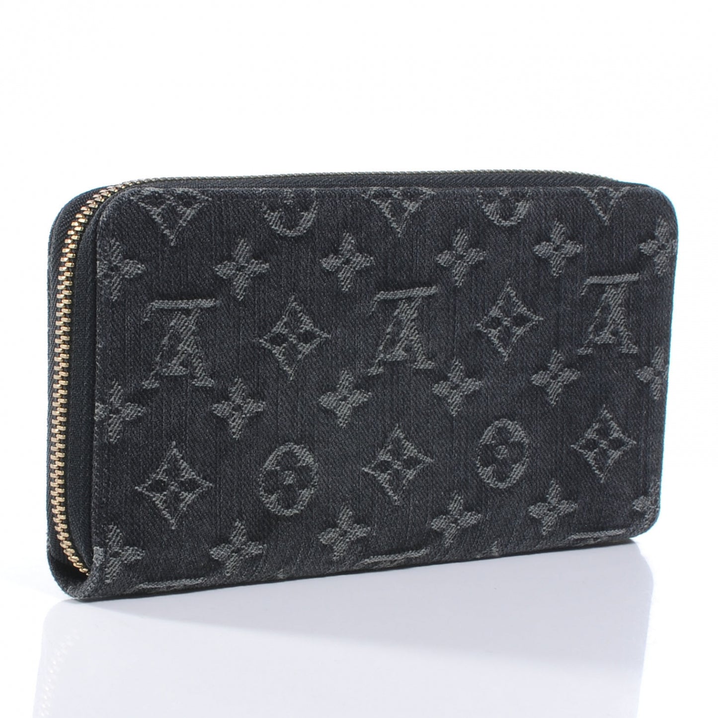 Denim Zippy Wallet Black