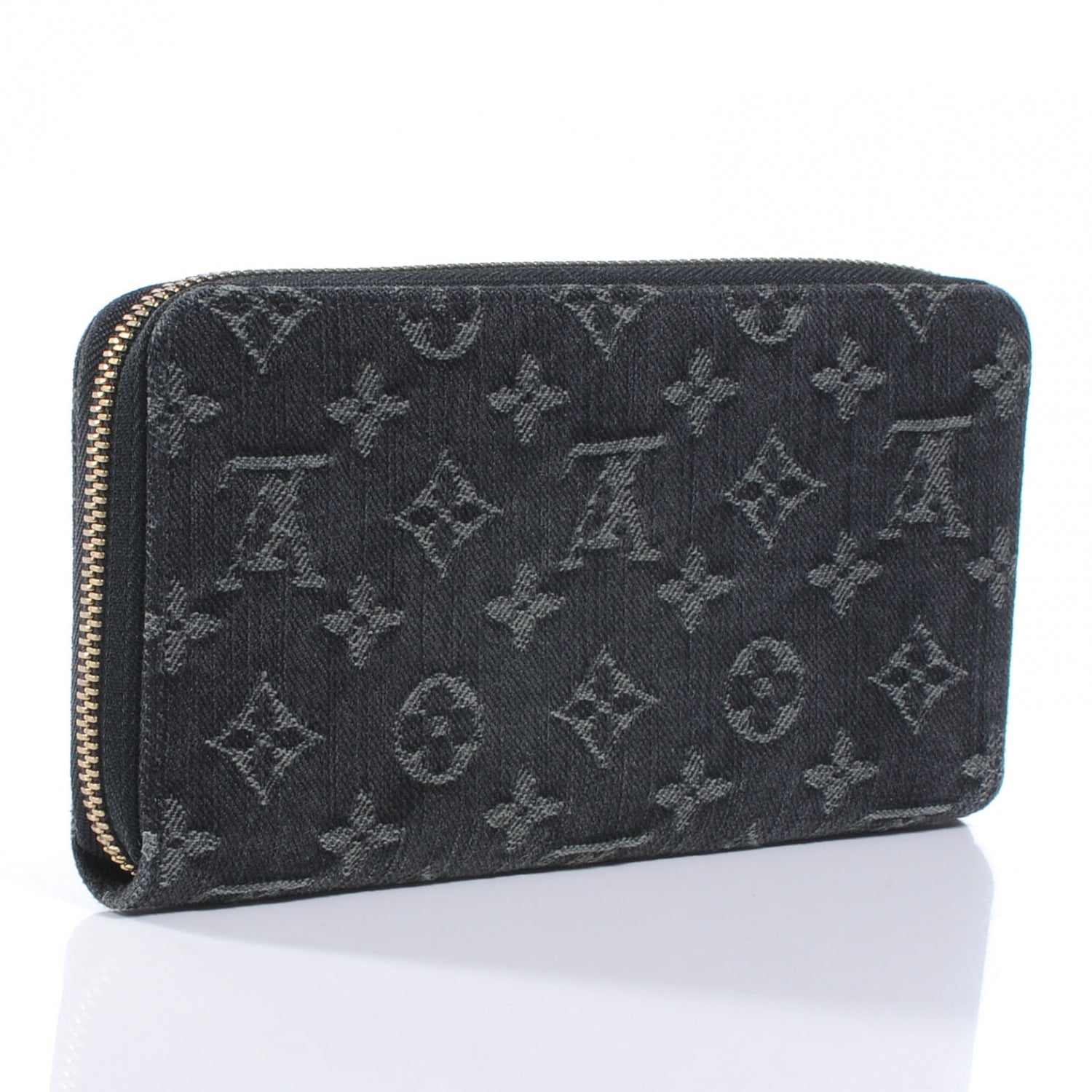 Louis Vuitton Denim Zippy Wallet Black 4 of 8