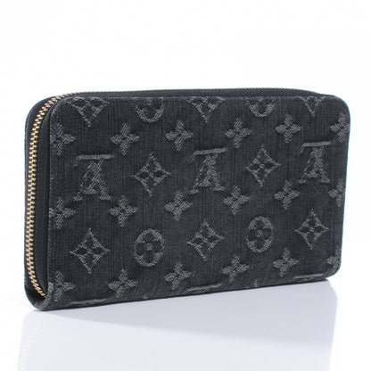 Louis Vuitton Denim Zippy Wallet Black 4 of 8