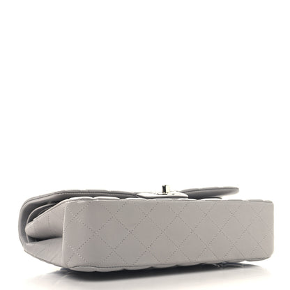 Chanel Lambskin Quilted Medium Double Flap Grey 4 of 12