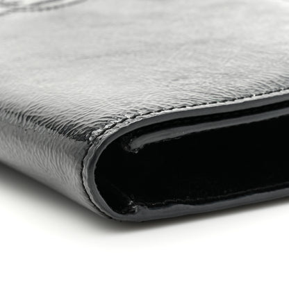Saint Laurent Textured Patent Monogram Large Belle De Jour Clutch Black 12 of 12
