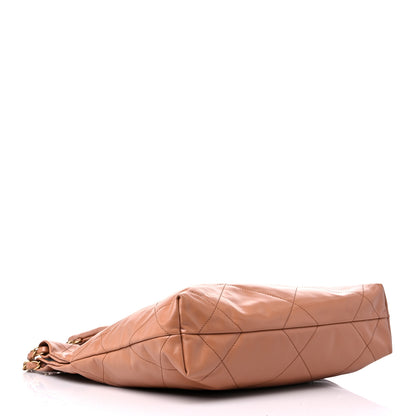 Chanel Shiny Calfskin Quilted Small Chanel 22 Camel 5 of 10