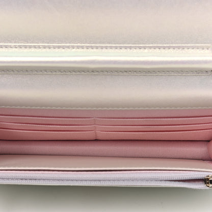 Chanel Iridescent Lambskin Quilted Wallet On Chain WOC Ivory 4 of 4