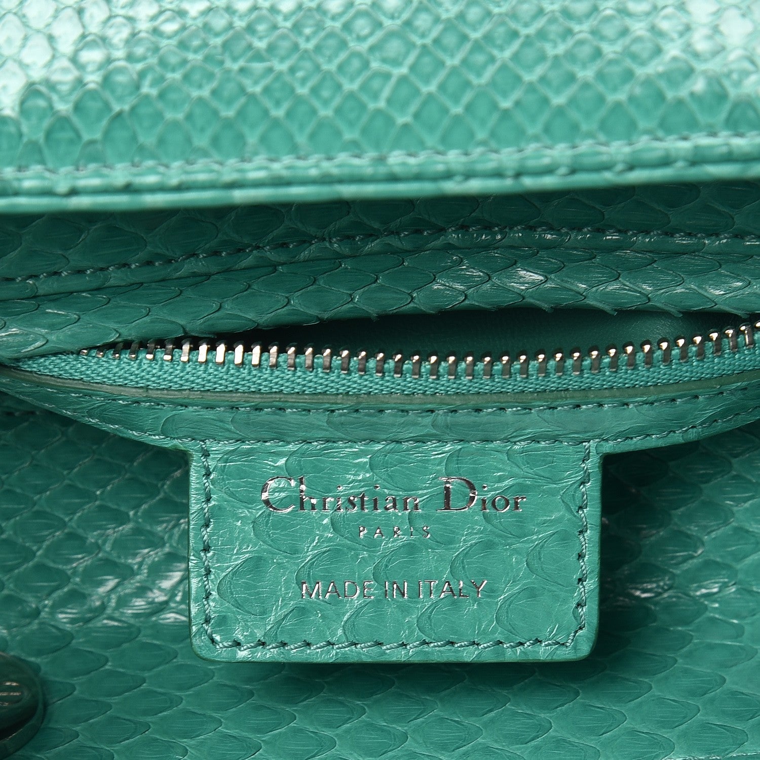 Christian Dior Python Medium Lady Dior Green 7 of 7