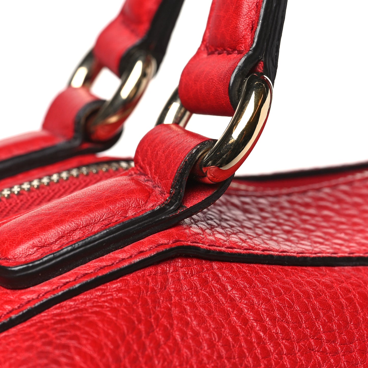 Pebbled Calfskin Medium Soho Boston Red