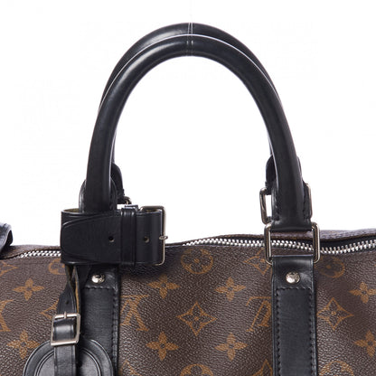 Louis Vuitton Monogram Macassar Keepall Bandouliere 45 7 of 11