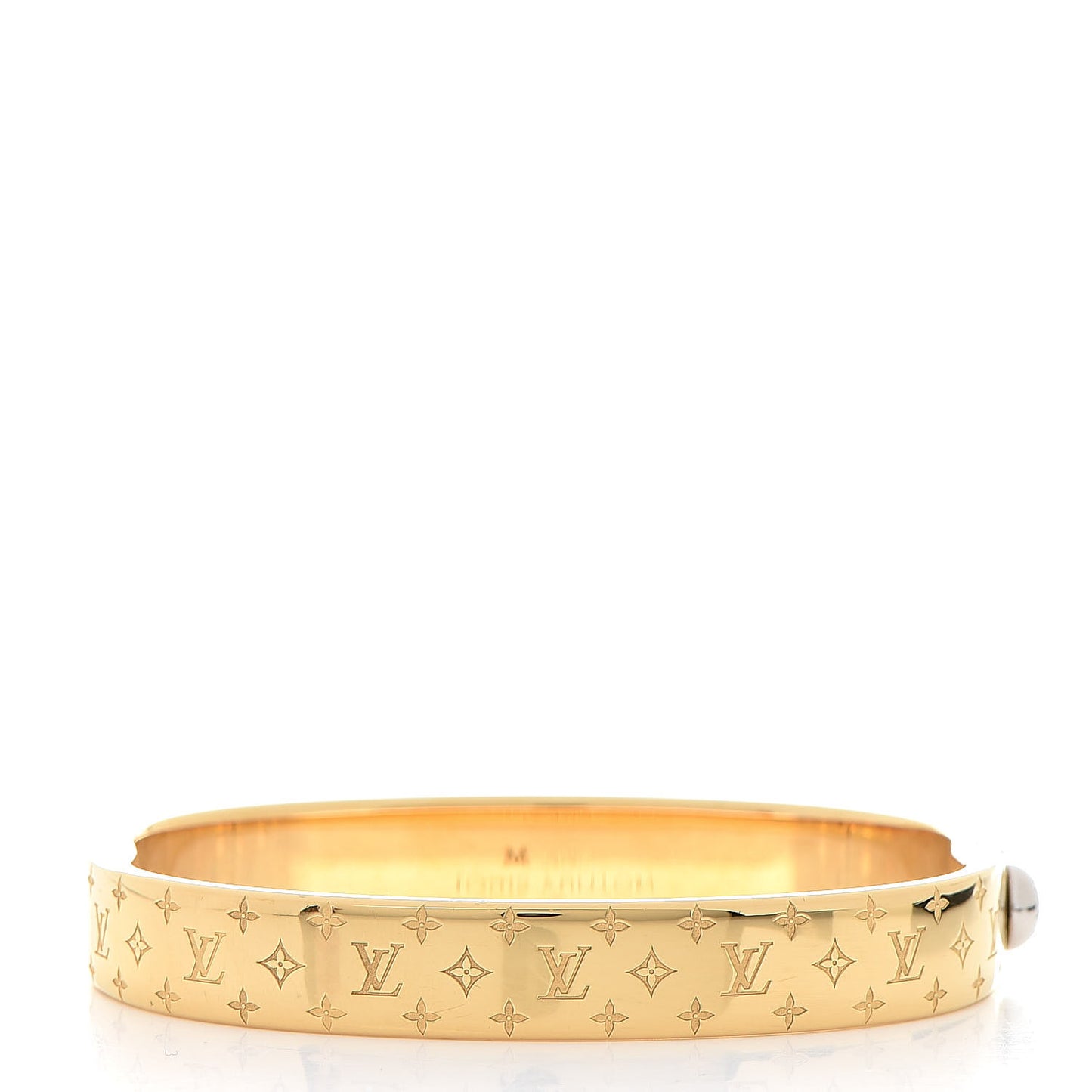 Brass Monogram Nanogram Cuff M Gold
