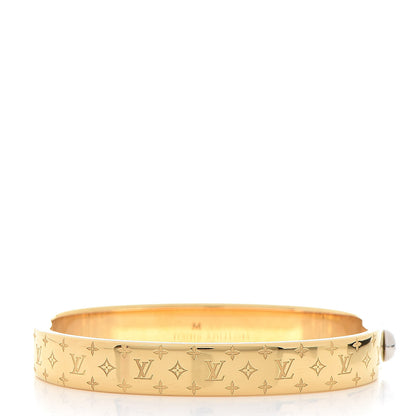 Louis Vuitton Brass Monogram Nanogram Cuff M Gold 3 of 7