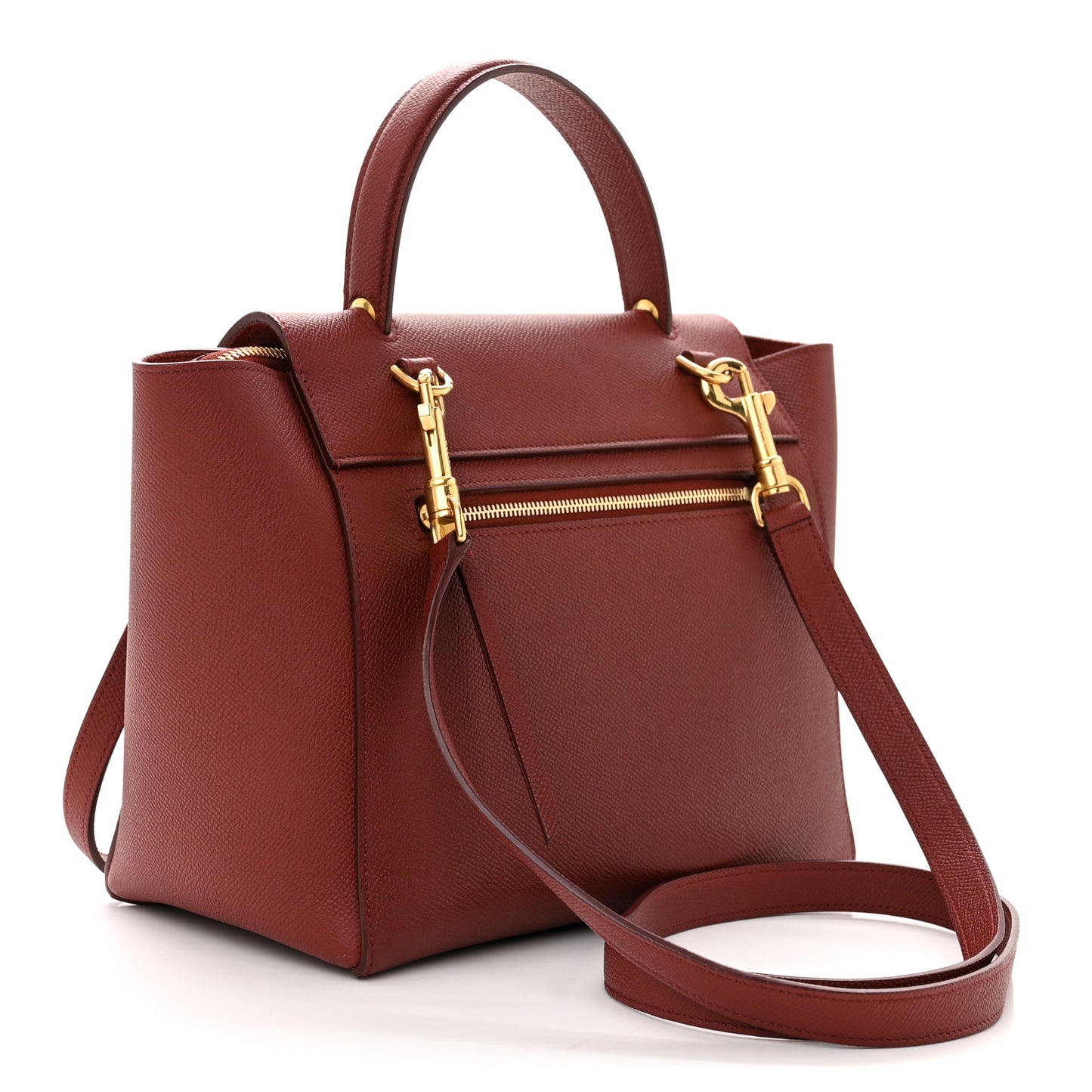 Baby Grained Calfskin Micro Belt Bag Ruby