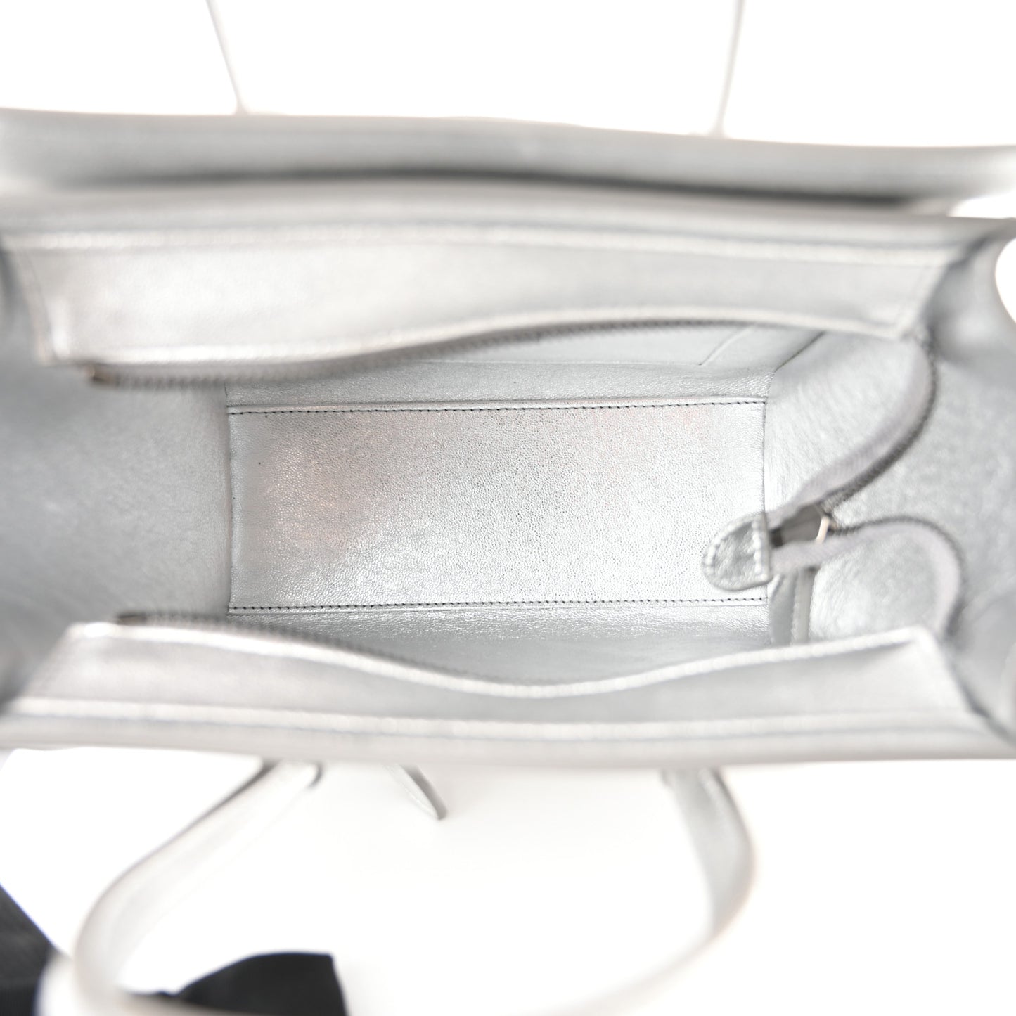 Laminated Lambskin Nano Luggage Silver