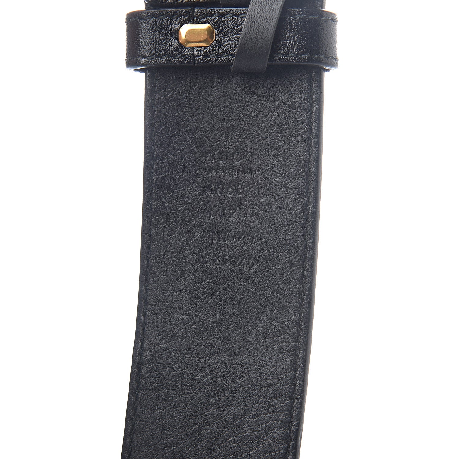Gucci Textured Calfskin Double G 40mm Belt 115 46 Black 5 of 6