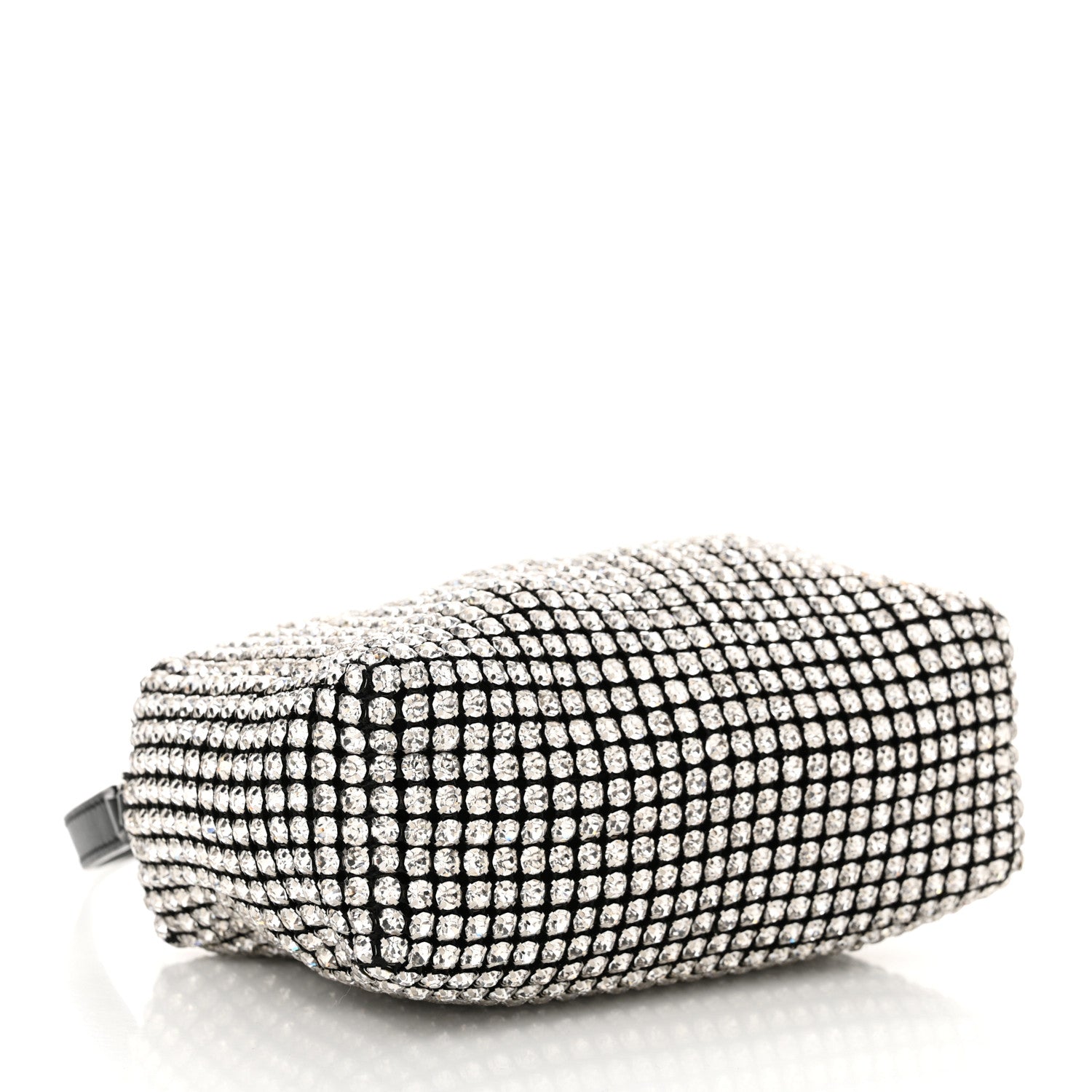 Alexander Wang Mesh Crystal Rhinestone Mini Heiress Pouch Black Silver 4 of 10