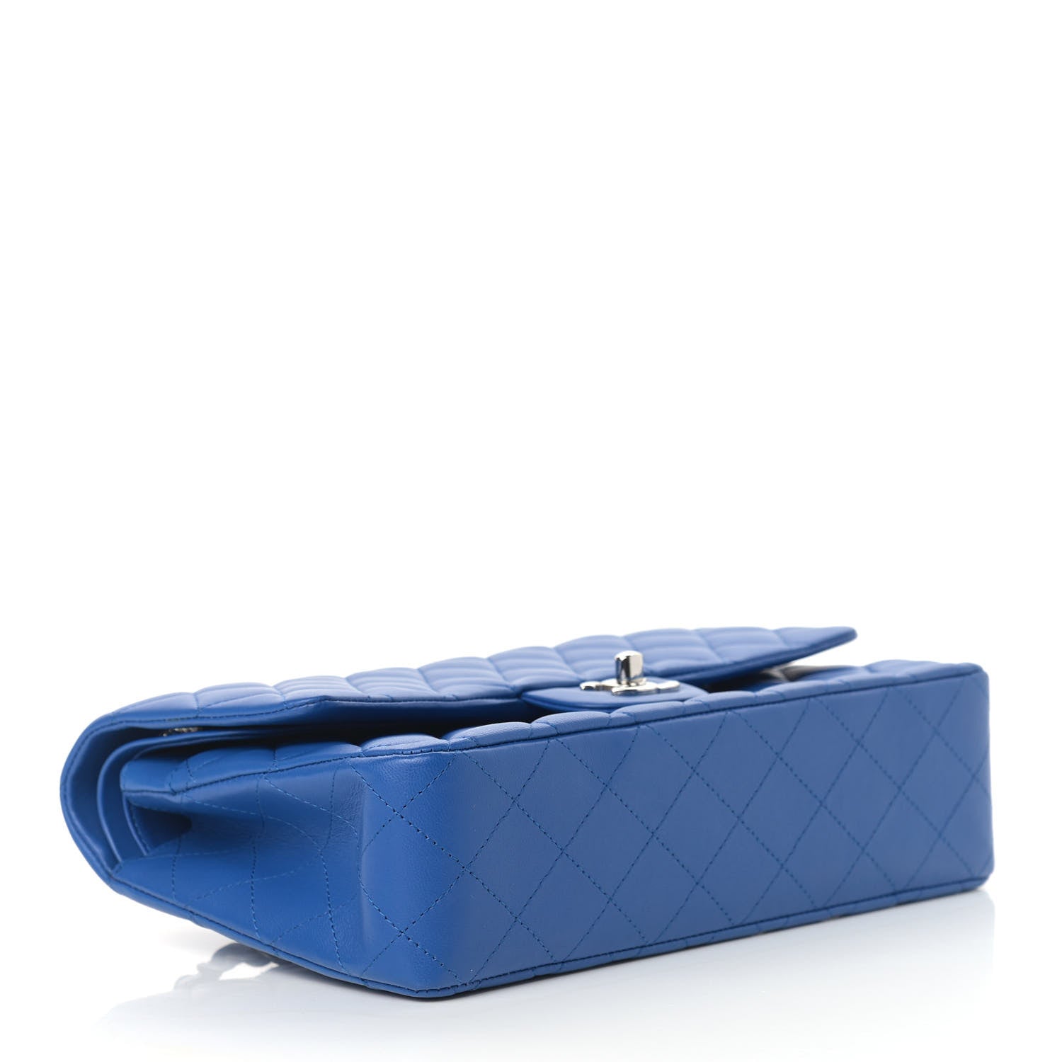 Chanel Lambskin Quilted Medium Double Flap Blue 4 of 14