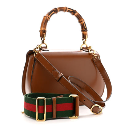 Gucci Boarded Dyana Lux Calfskin Web Medium Bamboo 1947 Top Handle Bag Brown 3 of 11