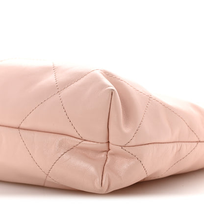 Chanel Shiny Calfskin Quilted Small Chanel 22 Light Pink 11 of 17