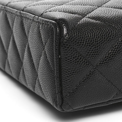 Chanel Caviar Quilted Top Handle Clutch With Chain Black 10 of 11