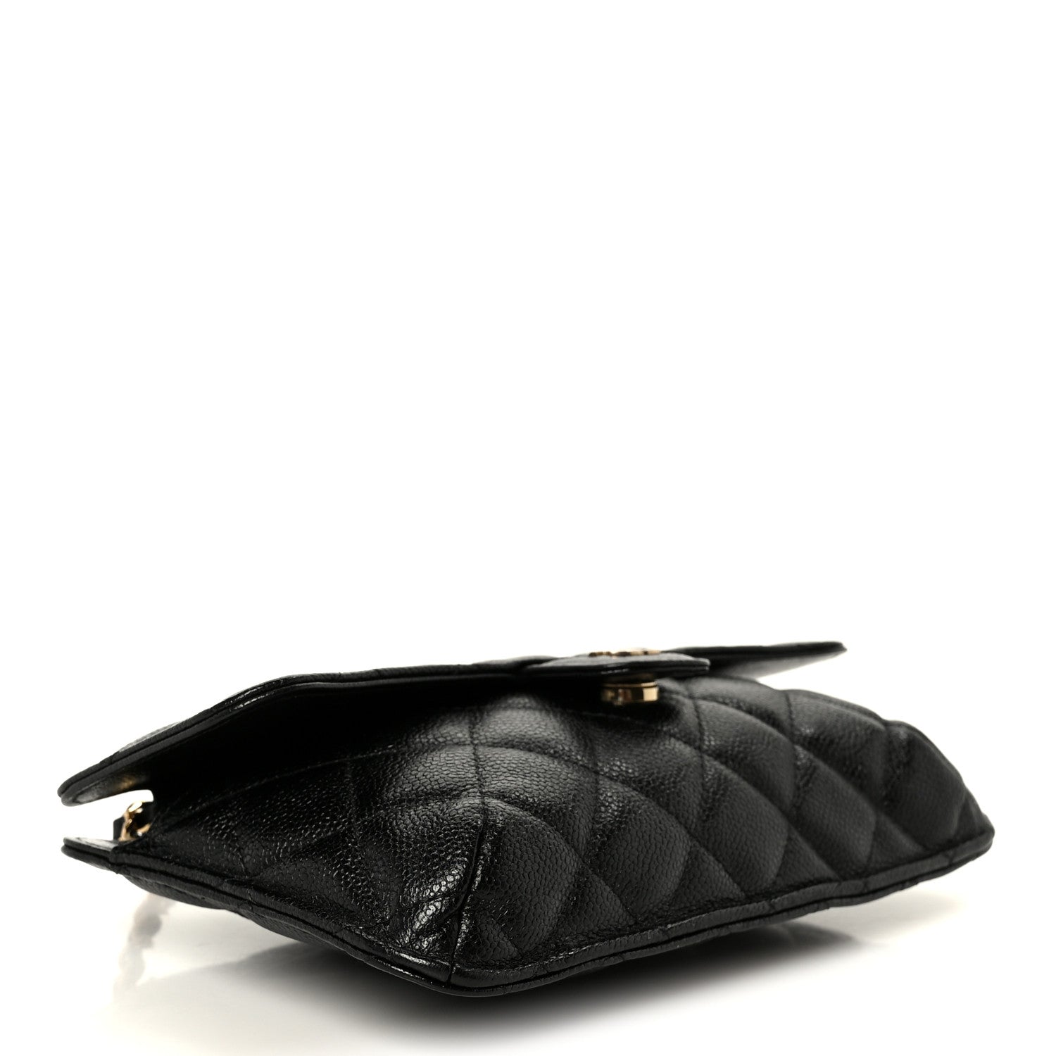 Chanel Caviar Fabric Foldable Tote Bag With Chain Black Multicolor 7 of 20