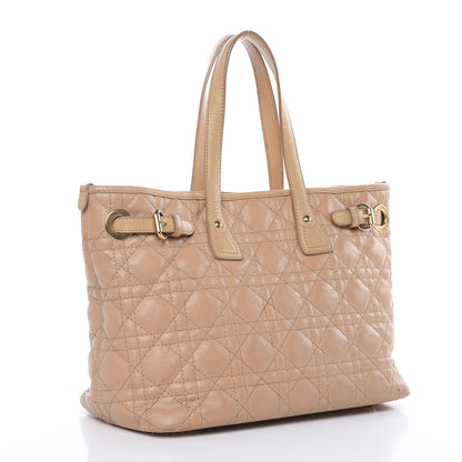 Christian Dior Coated Canvas Cannage Mini Panarea Tote Beige 3 of 18