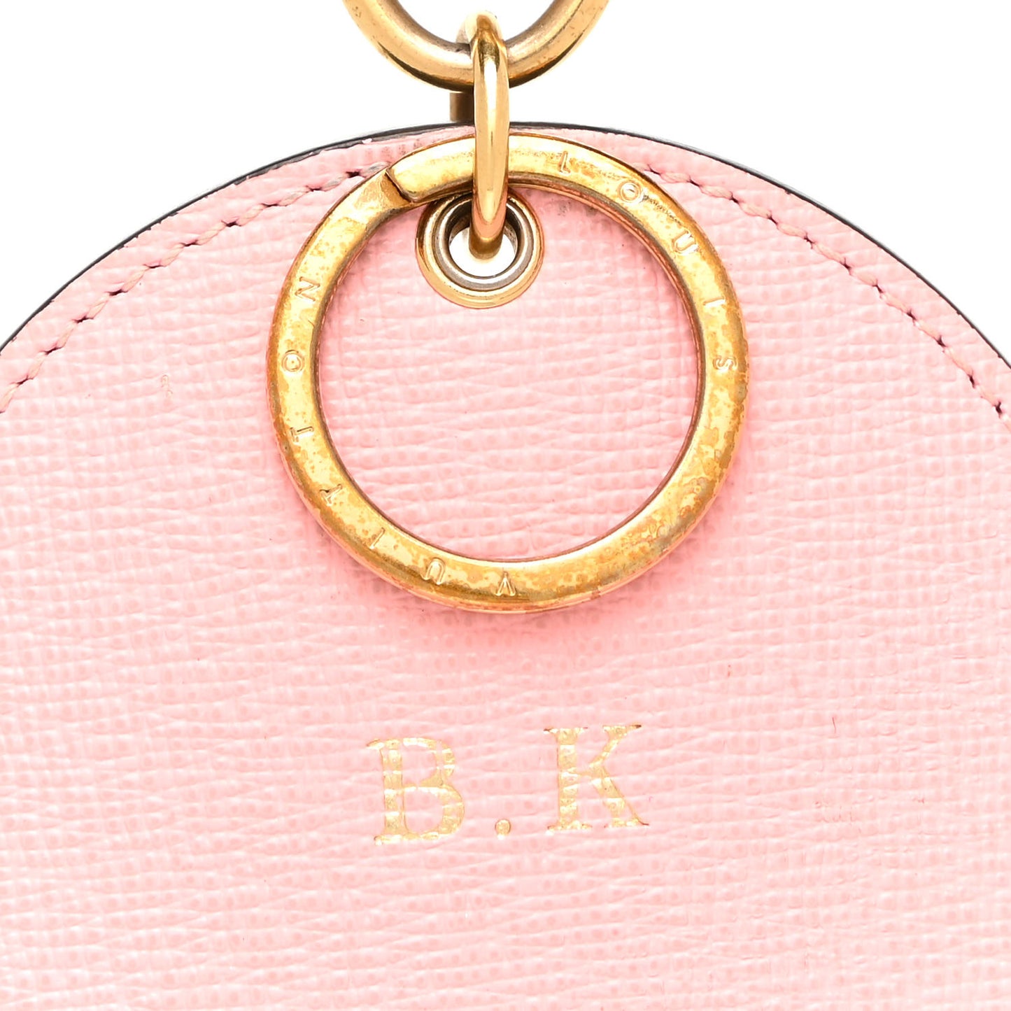 Monogram Jungle Dots Bag Charm Key Ring Sugar Pink Poppy