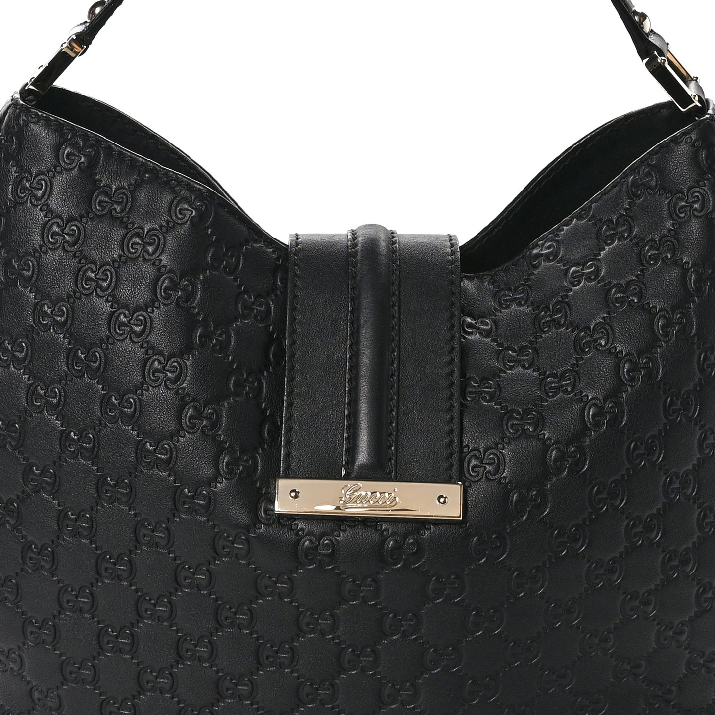 Guccissima Large New Ladies Web Hobo Black