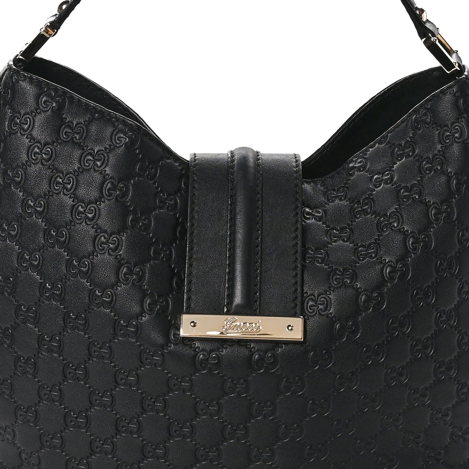 Gucci Guccissima Large New Ladies Web Hobo Black 8 of 12
