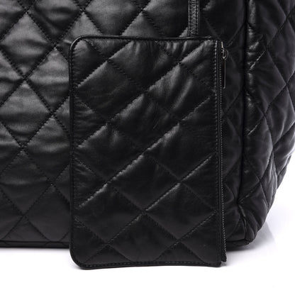 Chanel Lambskin Quilted Large Week End on Mars Tote Black 11 of 11