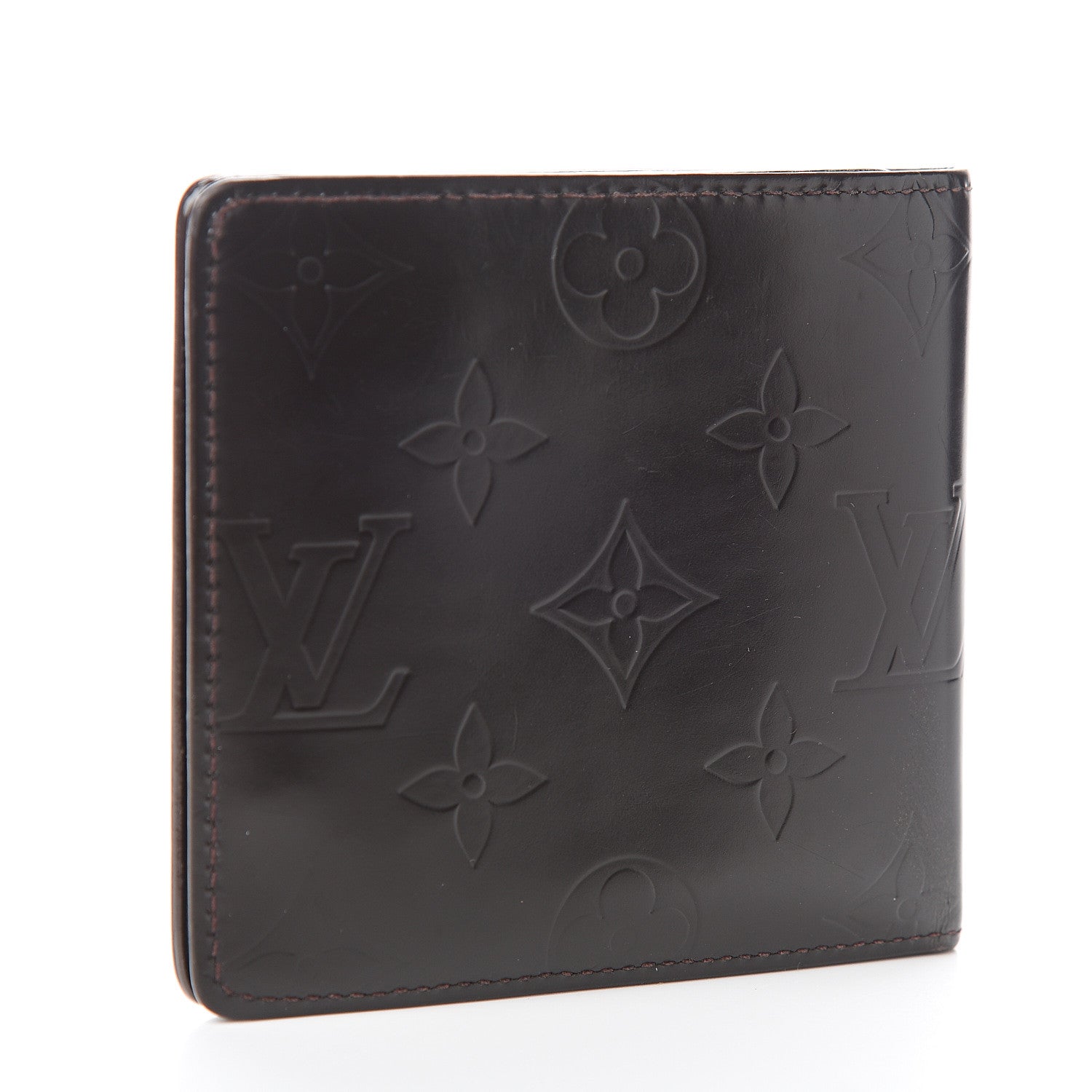 Louis Vuitton Monogram Glace Compact Wallet Cafe Brown 2 of 7