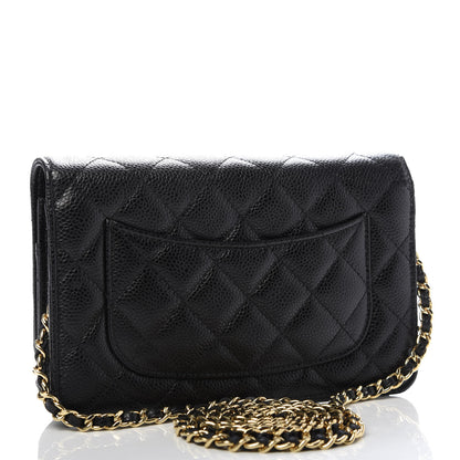 Chanel Caviar Quilted Wallet On Chain WOC Black 3 of 10