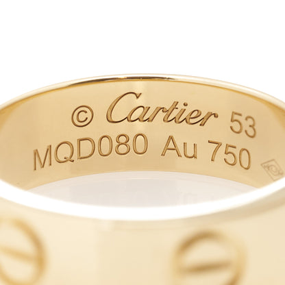 Cartier 18K Yellow Gold 5.5mm LOVE Ring 53 6.25 4 of 5