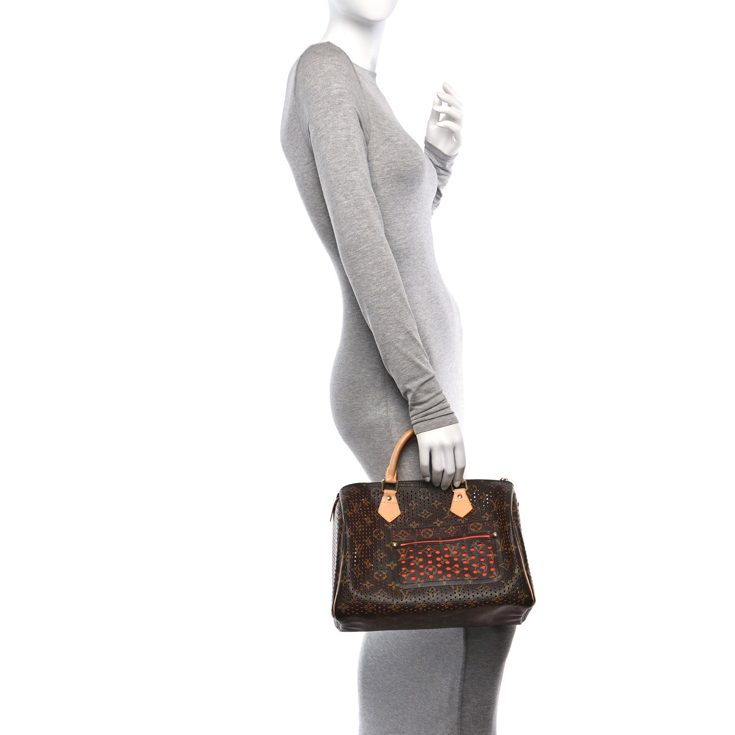 Louis Vuitton Monogram Perforated Speedy 30 Orange 2 of 9
