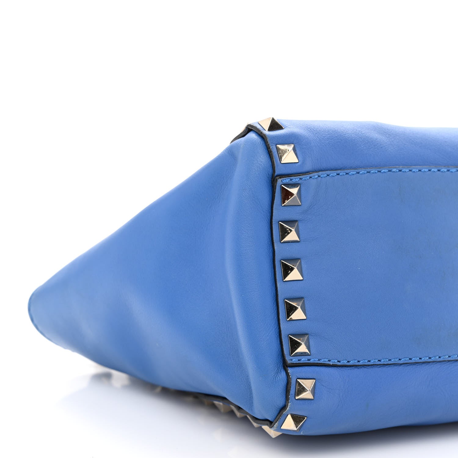 Valentino Garavani Vitello Mini Rockstud Double Handle Tote Light Sapphire 9 of 13