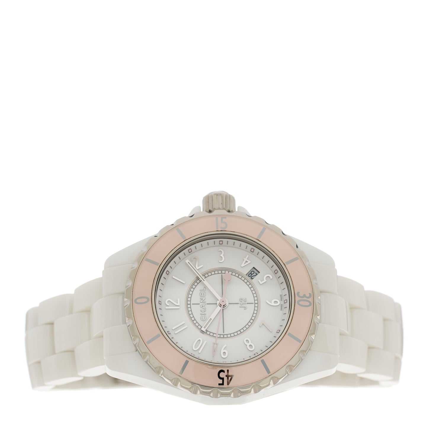 Stainless Steel Ceramic 33mm J12 Quartz Watch Pink