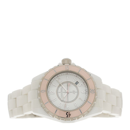 Chanel Stainless Steel Ceramic 33mm J12 Quartz Watch Pink 2 of 4